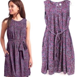 Gap Purple Paisley Print A-Line Dress